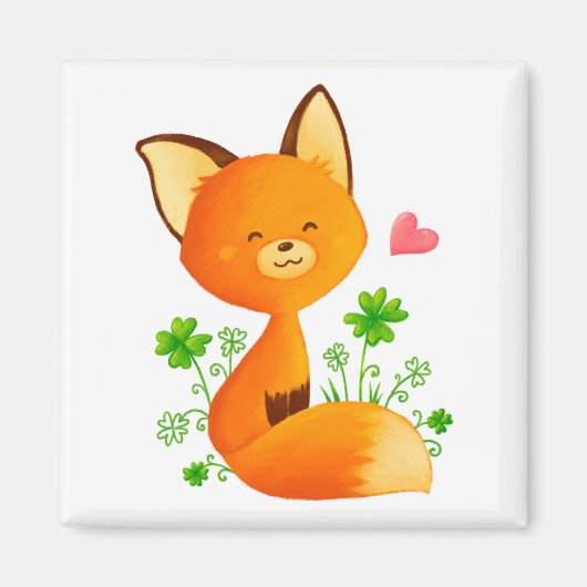 Aimant Petit renard mignon (Devant)