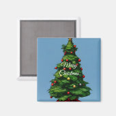 Aimant Petit sapin de Noël mignon (Recto/Verso)