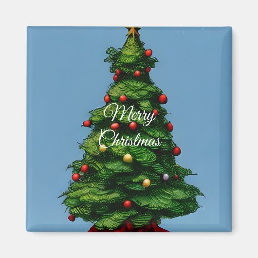 Aimant Petit sapin de Noël mignon (Devant)