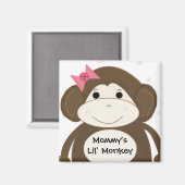 Aimant Petit singe à poil rose (Recto/Verso)