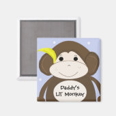 Aimant Petit singe avec une phrase mignonne (Recto/Verso)
