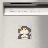 Aimant Petit singe avec une phrase mignonne (In Situ (Lave-vaisselle))