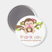 Aimant Petit Singe mignon Merci (Recto/Verso)