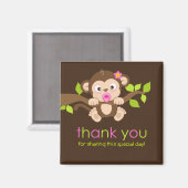 Aimant Petit Singe mignon Merci (Recto/Verso)