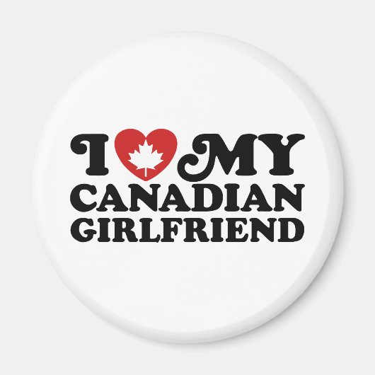 Aimant Petite amie canadienne (Devant)