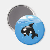Aimant Petite baleine d'Orca sur Aqua (Recto/Verso)