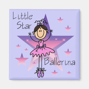 Aimant Petite Ballerine Star - Cheveux Bruns