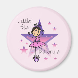 Aimant Petite Ballerine Star - Cheveux Bruns