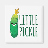 Aimant Petite chiche mignonne chiche verte portant des lu (Devant)