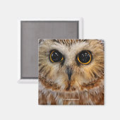 Aimant Petite Chouette blanche de Vache du Nord (Recto/Verso)