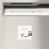 Aimant Petite chouette sur une branche FAIRE-PART KEEPSAK (In Situ (Lave-vaisselle))