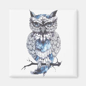 Aimant Petite chouette tatouage Flash Idée de dessin hibo (Devant)