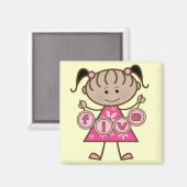 Aimant Petite fille 5e anniversaire Tshirts et cadeaux (Recto/Verso)