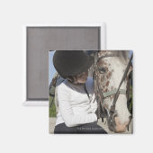 Aimant Petite fille avec son cheval (Recto/Verso)