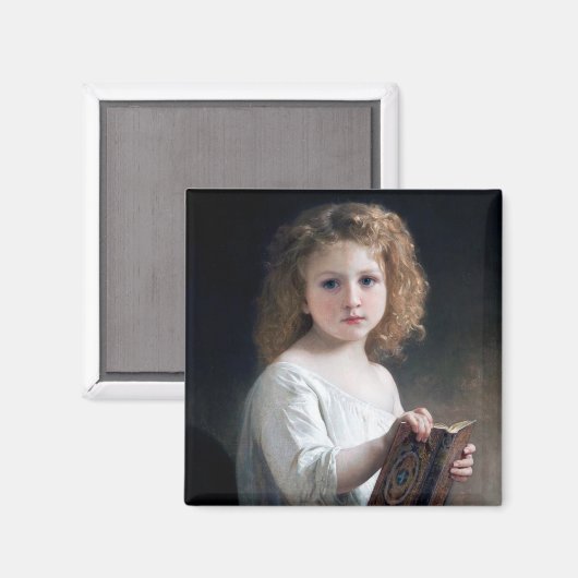 Aimant Petite fille, Bouguereau (Recto/Verso)