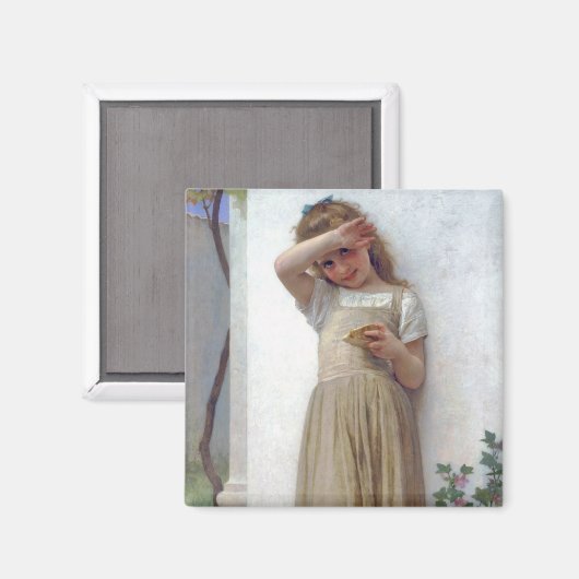 Aimant Petite fille, Bouguereau (Recto/Verso)