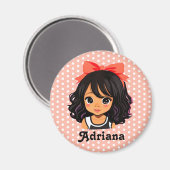 Aimant Petite fille de couleur personnalisée (Recto/Verso)