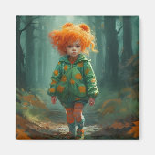 Aimant Petite fille mignonne (Devant)