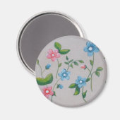 Aimant Petite fleurs rose (Recto/Verso)