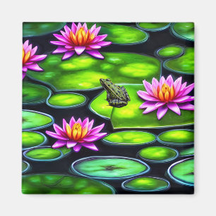Aimant Petite grenouille sur Lily Pad