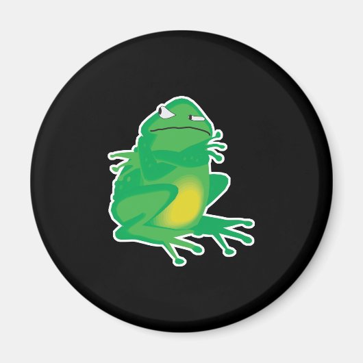 Aimant petite grenouille têtue (Devant)