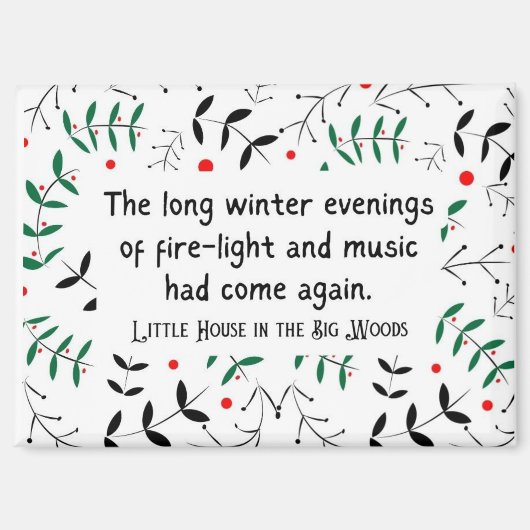 Aimant Petite maison sur la prairie Cosy Winter Hygge (Recto)