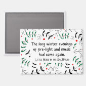 Aimant Petite maison sur la prairie Cosy Winter Hygge (Recto/Verso)