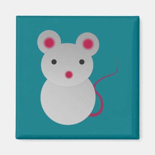 Aimant Petite souris mignonne (Devant)