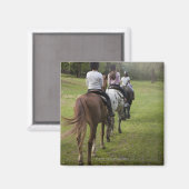 Aimant Petites filles à cheval (Recto/Verso)