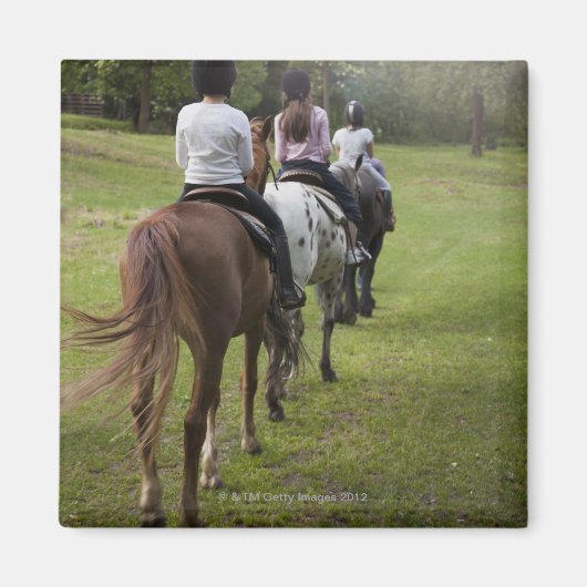 Aimant Petites filles à cheval (Devant)