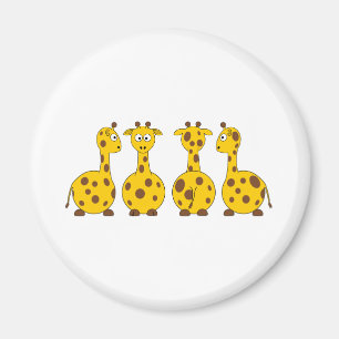 Aimant Petites girafes mignonnes