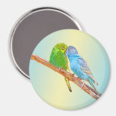 Aimant Petits bougies de baiser -acrylique sur arrière -  (Recto/Verso)