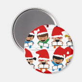 Aimant Petits caroleurs de Noël (Recto/Verso)
