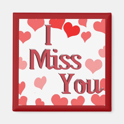 Aimant Petits Coeurs - Vous Me Manquez (Devant)