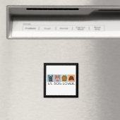 Aimant Petits T-shirts et cadeaux d'amoureux des chiens (In Situ (Lave-vaisselle))