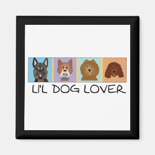 Aimant Petits T-shirts et cadeaux d'amoureux des chiens