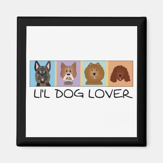 Aimant Petits T-shirts et cadeaux d'amoureux des chiens (Devant)