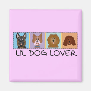 Aimant Petits T-shirts et cadeaux d'amoureux des chiens