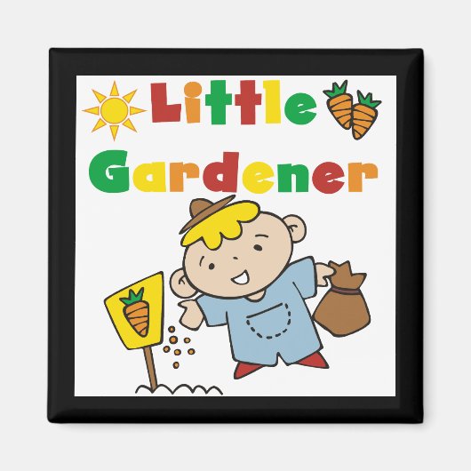 Aimant Petits T-shirts et cadeaux de jardinier de garçon (Devant)