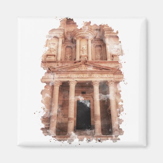 Aimant Petra Jordan Watercolor Art (Devant)
