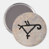 Aimant Petroglyphe d'un perroquet stylisé (Recto/Verso)