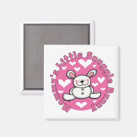 Aimant Peu de lapin du câlin de la maman (Recto/Verso)