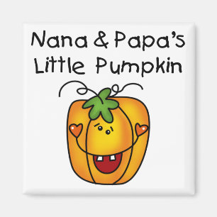 Aimant Peu de T-shirts de citrouille de Nana et du papa