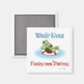 Aimant Peu importe ce qui flotte vos tortues (Recto/Verso)