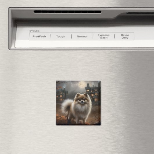 Aimant Peur d'Halloween de Poméranie (In Situ (Lave-vaisselle))