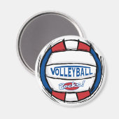Aimant Peut-on le creuser Volleyball Blue Red (Recto/Verso)