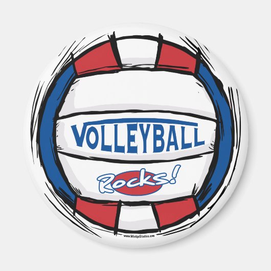 Aimant Peut-on le creuser Volleyball Blue Red (Devant)