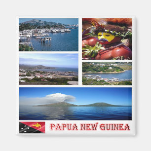 Aimant PG - Papouasie-Nouvelle-Guinée - collage en mosa