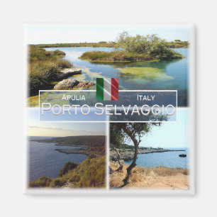 Aimant PGL002 PORTO SELVAGGIO, Pouilles, Italie ,Réfrigér