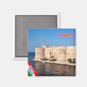 Aimant PGL041 TARANTO, Château Aragonese Apulia, Frigo (Recto/Verso)